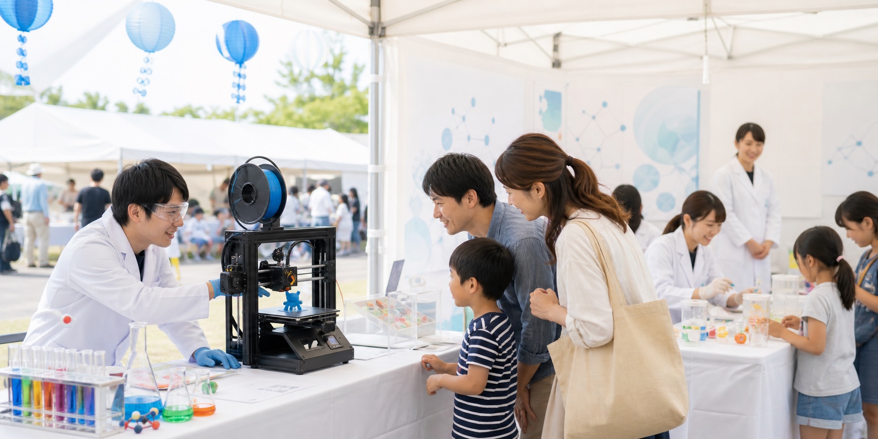 企業協賛のサイエンス&ものづくりブース