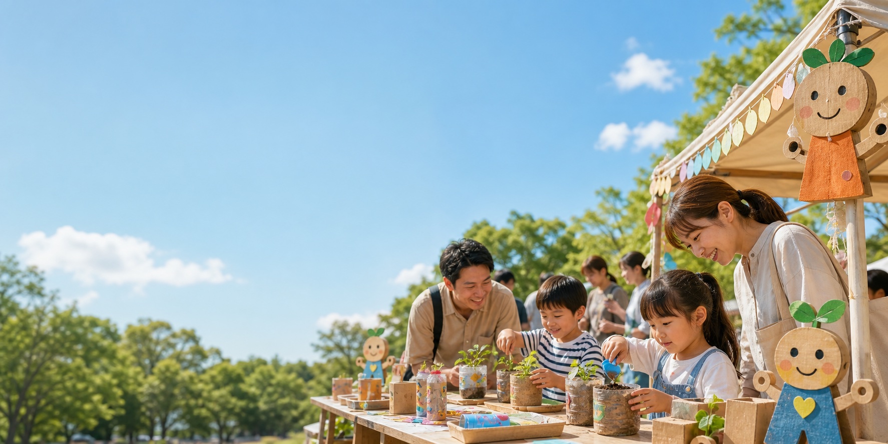 親子で楽しむ学びのブース