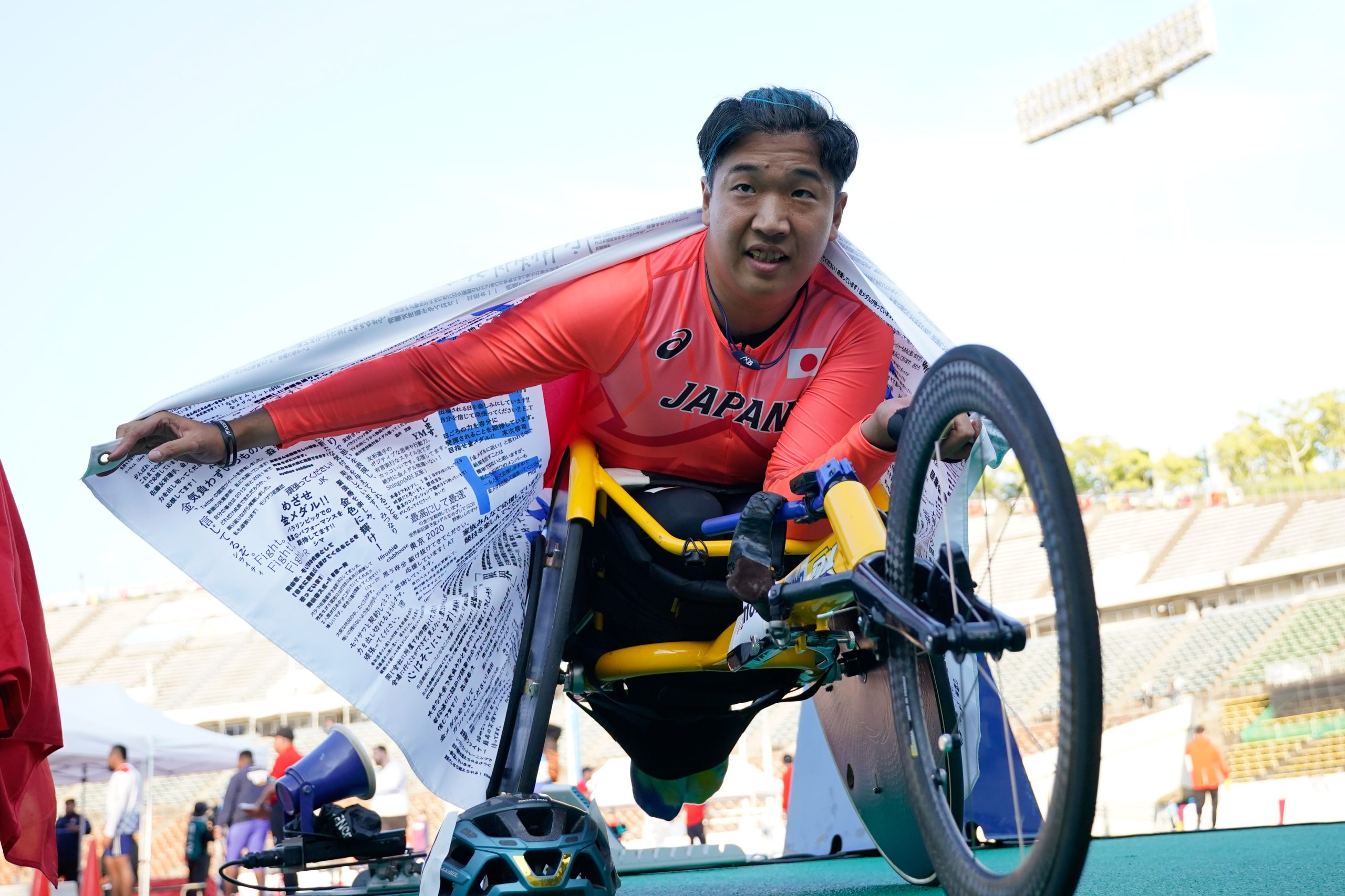 佐藤友祈/Tomoki Sato (JPN),
MAY 21, 2024 - Athletics :
Men's 400m T52 Final
at Kobe Universiade Memorial Stadium
during Kobe 2024 Para Athletics World Championships in Kobe Japan.
(Photo by SportsPressJP/AFLO)